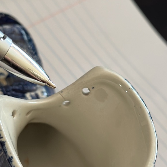 Old Foley James Kent Staffordshire England Delft blue porcelain shoe, boot 1950s - Picture 10 of 10